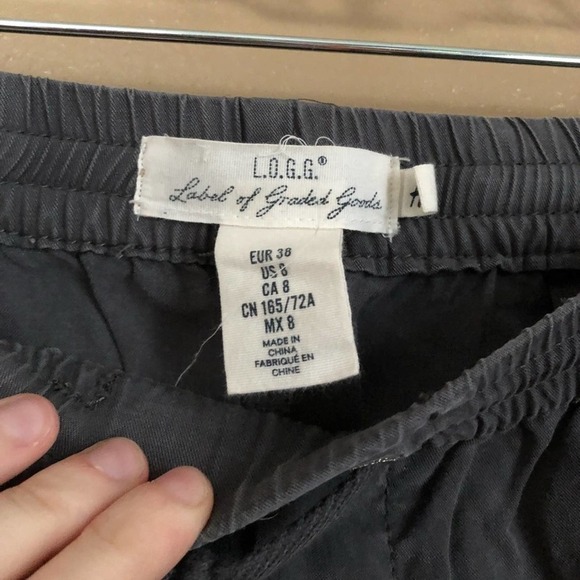 LOGG Lightweight Grey Jogger Casual Pants Size 8 - Picture 2 of 4